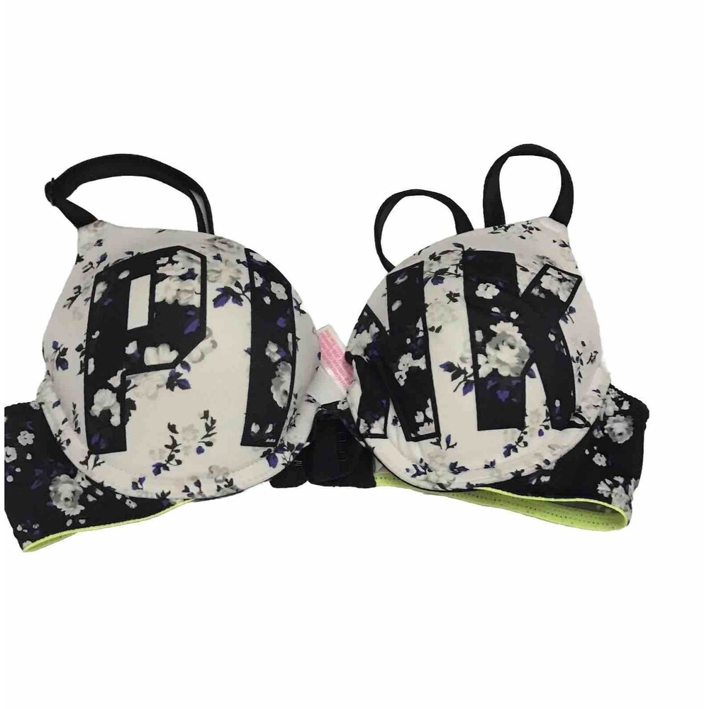 PINK Victoria’s Secret Bra Floral Multicolor Size 32A - Picture 10 of 15
